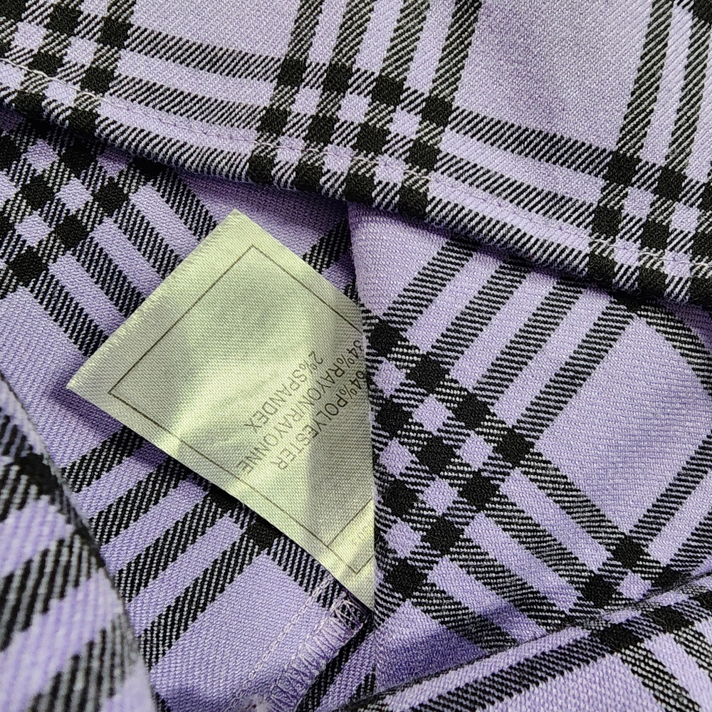 EMPYRE Purple Black Plaid Dress Small - Picture 12 of 16